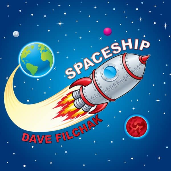 Cover art for the 2020 release of Spaceship by Dave Filchak